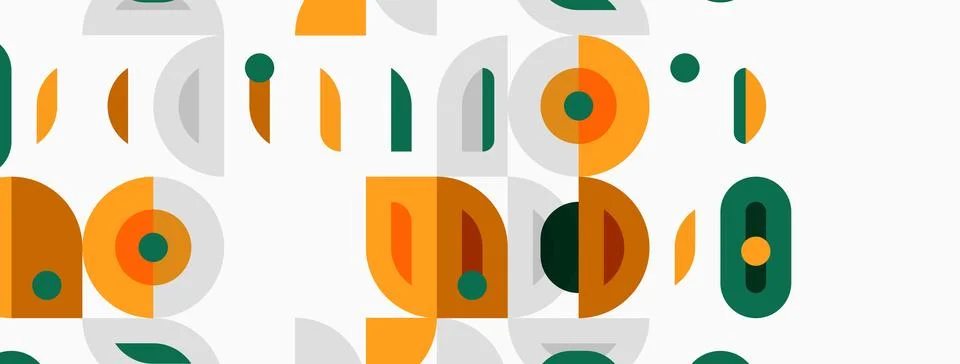 Abstract geometric pattern. Shapes overlap, creating playful visual texture. Stock Illustration