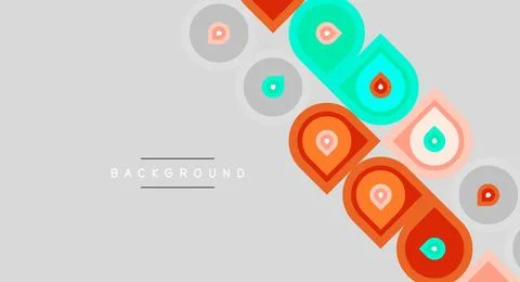 Abstract geometric pattern. Shapes overlap, creating colorful visual texture. Stock Illustration