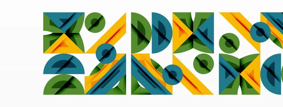 Abstract geometric pattern. Shapes repeat, creating rhythmic visual texture. Stock Illustration