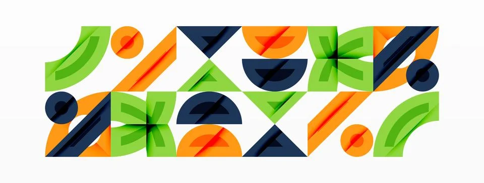 Abstract geometric pattern. Shapes repeat, creating rhythmic visual texture. Stock Illustration