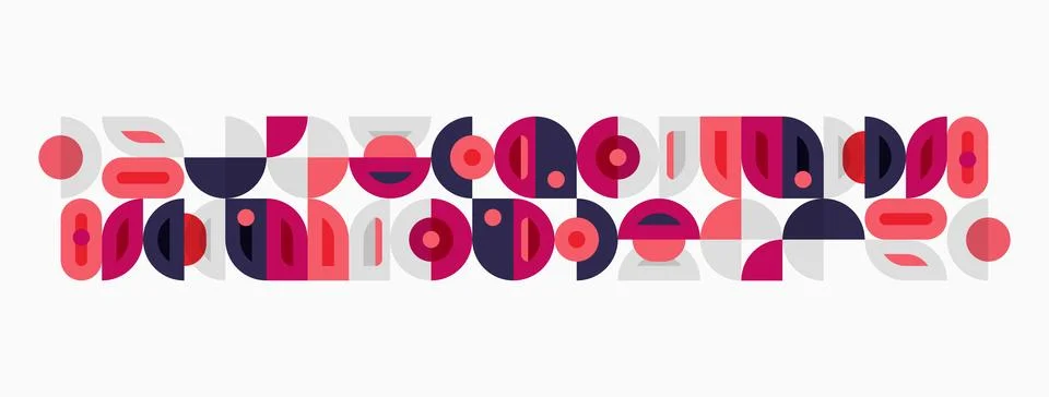 Abstract geometric pattern. Shapes repeat, creating rhythmic visual sequence. Illustrazione stock