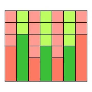 Abstract geometric pattern showing bar graph data visualization Stock Illustration