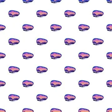Abstract geometric pattern showing colorful sunset landscape repeating Stock Illustration