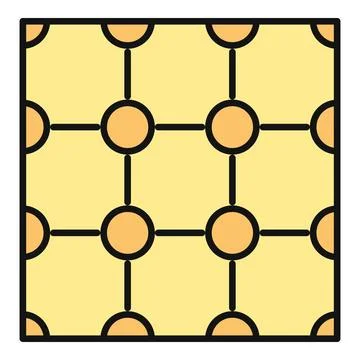Abstract geometric pattern showing connected circles and lines Illustrazione stock