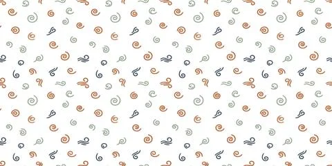 Abstract geometric pattern with simple line art shapes on white background Stock Illustration