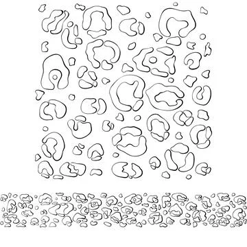 Abstract geometric pattern on the skin of a jaguar Stock Illustration