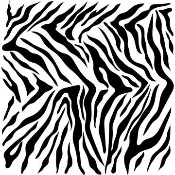 Abstract geometric pattern on the skin of a tiger Stock Illustration