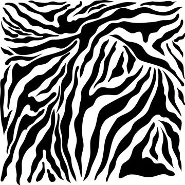 Abstract geometric pattern on the skin of a zebra Stock Illustration