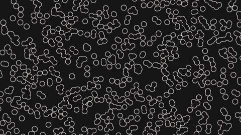 Abstract geometric pattern of small dots on black background Stock Footage 311609005