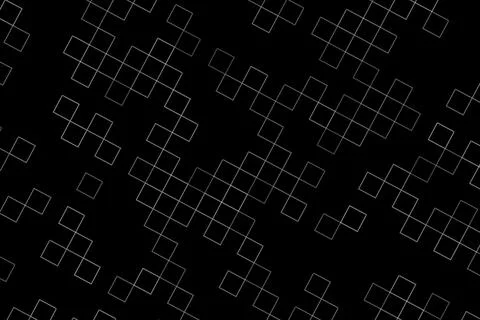 Abstract geometric pattern with small squares on black background 库存插图