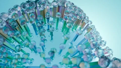 Abstract geometric pattern of spheres, Dynamic motion design, waves of spheres Stock Footage 262128014