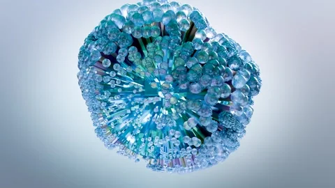 Abstract geometric pattern of spheres, Dynamic motion design, waves of spheres Stock Footage 262128210