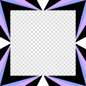 Abstract geometric pattern square picture frame with blank background for your Stock Illustration