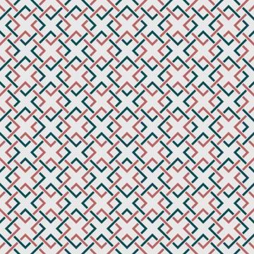 Abstract geometric pattern of square simple blue and orange color background. Stock Illustration