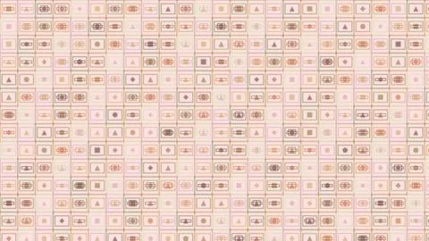Abstract Geometric Pattern of Squares and Shapes Ilustración de archivo