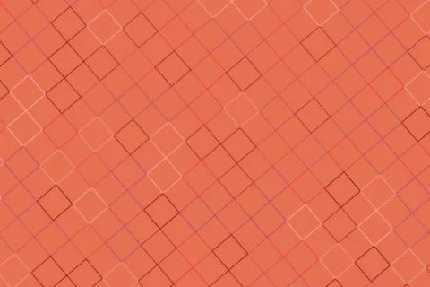 Abstract geometric pattern with squares and lines on red background Stock Illustration