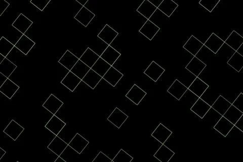 Abstract geometric pattern with squares and lines on black 库存插图