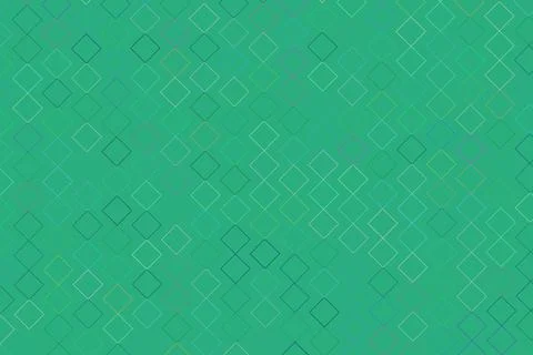 Abstract geometric pattern with squares and lines on green Stock Illustration