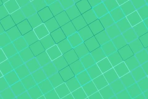 Abstract geometric pattern of squares and circles in green Stock Photos