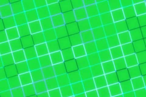 Abstract geometric pattern with squares and hexagons in green Stock Photos
