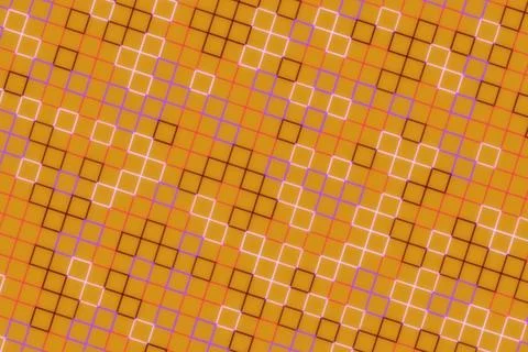 Abstract geometric pattern with squares and lines in orange Stock Photos