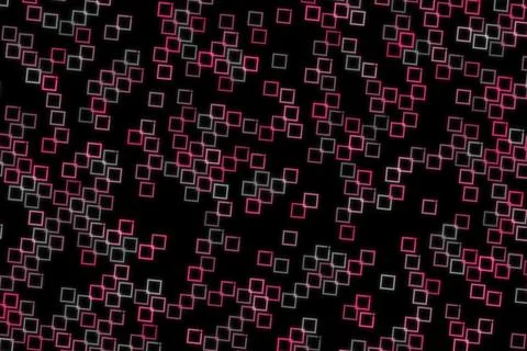 Abstract geometric pattern with squares in black white and red Stock Illustration