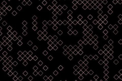 Abstract geometric pattern with squares on black background 库存插图