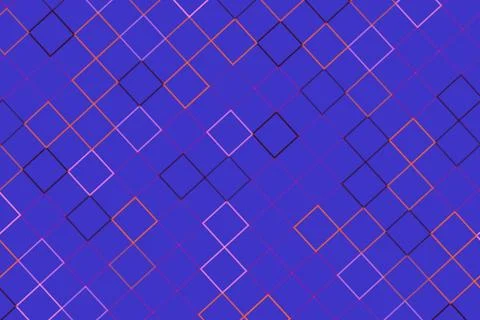 Abstract geometric pattern of squares on a blue background Stock Illustration