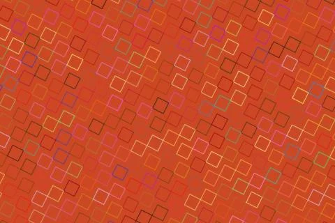 Abstract geometric pattern with squares on orange background 스톡 일러스트
