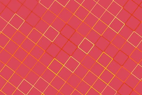 Abstract geometric pattern of squares on orange background Stock Photos