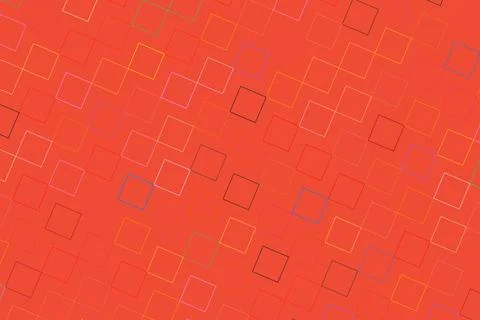 Abstract geometric pattern with squares on orange background Stock Photos