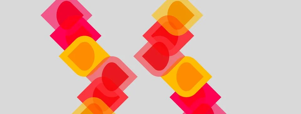 Abstract geometric pattern. Squares overlap, creating vibrant color blocks... イラスト素材