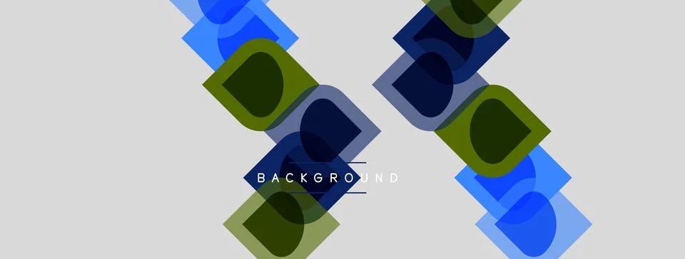 Abstract geometric pattern. Squares overlap creating layered visual effect... Stock Illustration