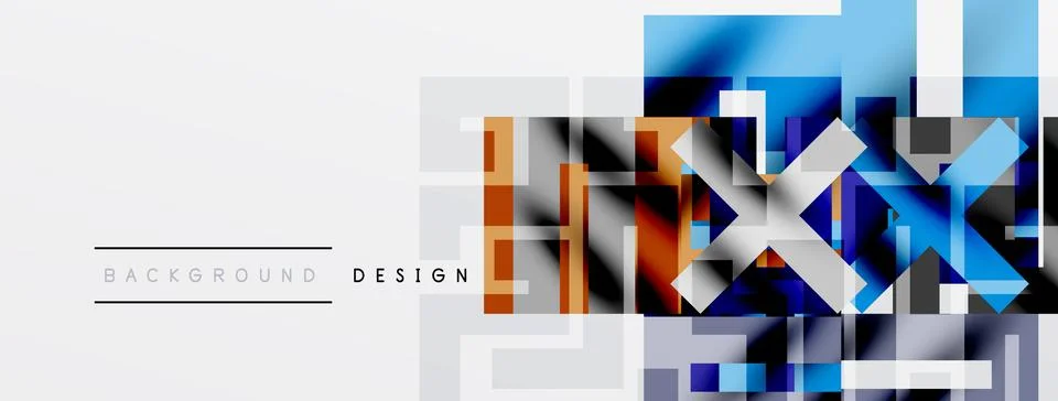 Abstract geometric pattern. Squares, rectangles overlap creating modern visua Stock Illustration