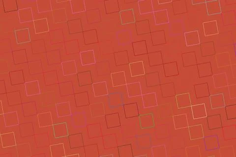 Abstract geometric pattern with squares in red and purple Stock Illustration