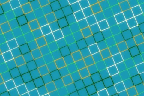 Abstract geometric pattern with squares on teal background Stock Illustration