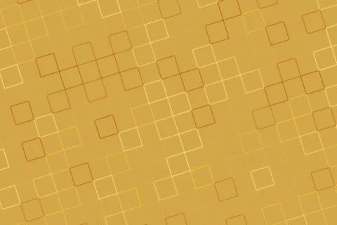 Abstract geometric pattern with squares on yellow background Stock Illustration