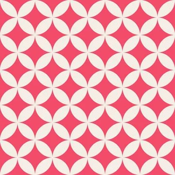 Abstract geometric pattern, star shape in circle, red color seamless illust.. Stock Illustration