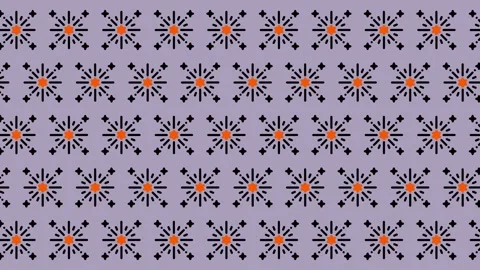 Abstract Geometric Pattern with Starburst Motifs on Lavender Background. Stock-Footage 325387523
