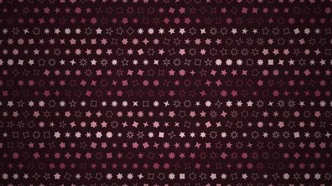 Abstract Geometric Pattern with Stars and Squares on Dark Background Stockillustratie