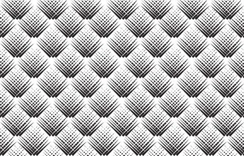 Abstract geometric pattern with stripe lines. Artistic fan shape floral ornam Stock Illustration