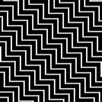 Abstract geometric pattern with stripes. Black and white zigzag print Illustrazione stock
