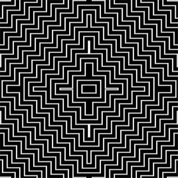 Abstract geometric pattern with stripes. Black and white zigzag print Illustrazione stock