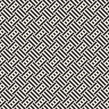 Abstract Geometric Pattern With Stripes Lattice. Seamless Vector Background Stock Illustration
