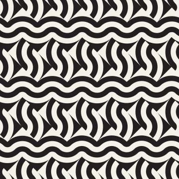 Abstract geometric pattern with stripes, lines. Seamless vector ackground. Bl Stock Illustration