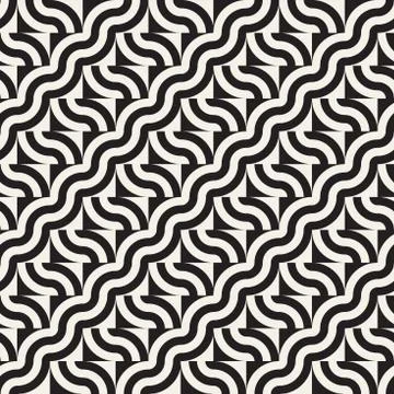 Abstract geometric pattern with stripes, lines. Seamless vector ackground. Bl 스톡 일러스트