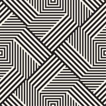 Abstract geometric pattern with stripes, lines. Seamless vector ackground. Bl Stock Illustration