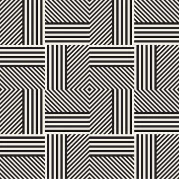 Abstract geometric pattern with stripes, lines. Seamless vector ackground. Bl イラスト素材