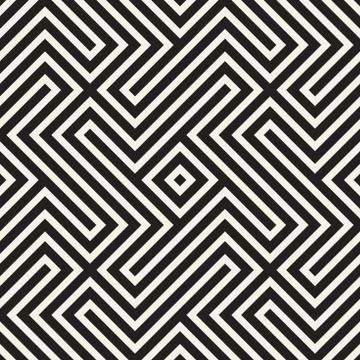 Abstract geometric pattern with stripes, lines. Seamless vector background. B Stock Illustration
