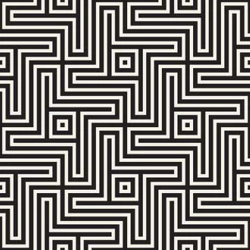 Abstract geometric pattern with stripes, lines. Seamless vector background. B Illustrazione stock